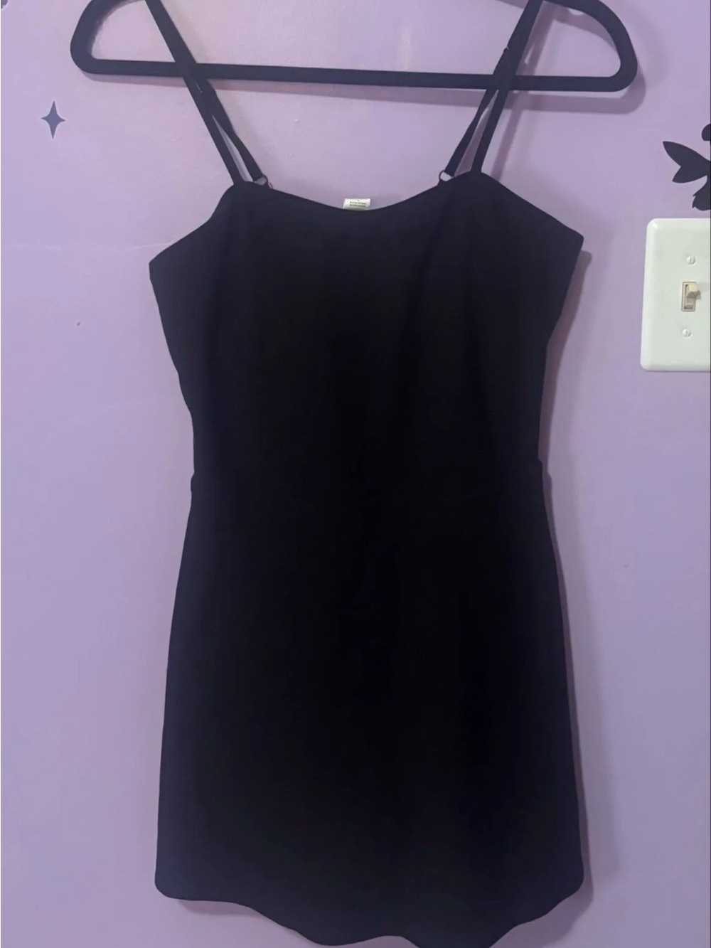 ALO Yoga Black Double-Strap Mini Dress